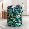 Green Geometric Abstract Laundry Basket-grizzshop