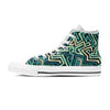 Green Geometric Abstract Men's High Top Shoes-grizzshop