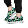 Green Geometric Abstract Men's Sneakers-grizzshop