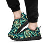 Green Geometric Abstract Men's Sneakers-grizzshop