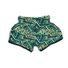 Green Geometric Abstract Muay Thai Boxing Shorts-grizzshop