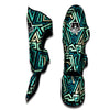 Green Geometric Abstract Muay Thai Shin Guard-grizzshop