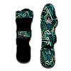 Green Geometric Abstract Muay Thai Shin Guard-grizzshop