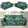 Green Geometric Abstract Sofa Cover-grizzshop