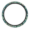 Green Geometric Abstract Steering Wheel Cover-grizzshop