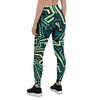 Green Geometric Abstract Women's Leggings-grizzshop