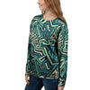 Green Geometric Abstract Women's Sweatshirt-grizzshop