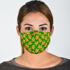 Green Gingerbread Man Chirstmas Pattern Print Face Mask-grizzshop