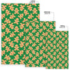 Green Gingerbread Man Chirstmas Pattern Print Floor Mat-grizzshop