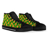 Green Gingerbread Man Chirstmas Pattern Print Men Women's High Top Shoes-grizzshop