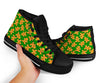 Green Gingerbread Man Chirstmas Pattern Print Men Women's High Top Shoes-grizzshop