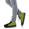 Green Gingerbread Man Chirstmas Pattern Print Men Women's High Top Shoes-grizzshop