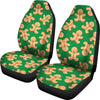 Green Gingerbread Man Chirstmas Pattern Print Universal Fit Car Seat Cover-grizzshop