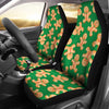 Green Gingerbread Man Chirstmas Pattern Print Universal Fit Car Seat Cover-grizzshop