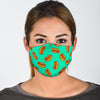 Green Hot Dog Pattern Print Face Mask-grizzshop