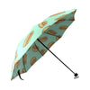 Green Hot Dog Pattern Print Foldable Umbrella-grizzshop