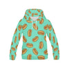 Load image into Gallery viewer, Green Hot Dog Pattern Print Men Pullover Hoodie-grizzshop
