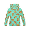 Green Hot Dog Pattern Print Men Pullover Hoodie-grizzshop