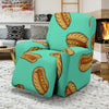 Green Hot Dog Pattern Print Recliner Cover-grizzshop