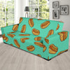 Green Hot Dog Pattern Print Sofa Covers-grizzshop