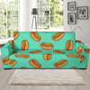 Green Hot Dog Pattern Print Sofa Covers-grizzshop