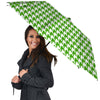 Green Houndstooth Print Umbrella-grizzshop