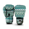 Green Indian Tribal Native Print Pattern Boxing Gloves-grizzshop