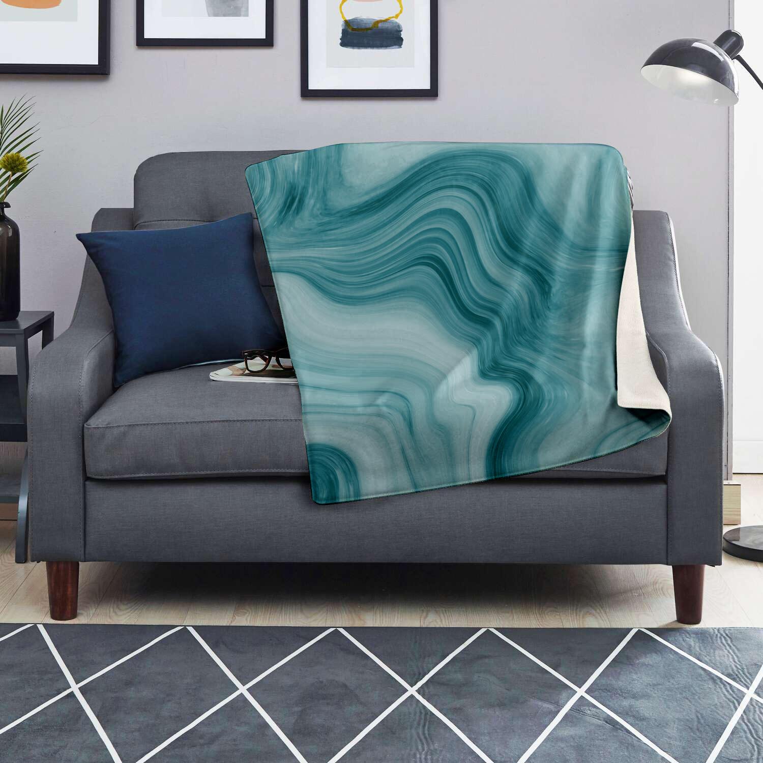 Green Ink Marble Blanket-grizzshop