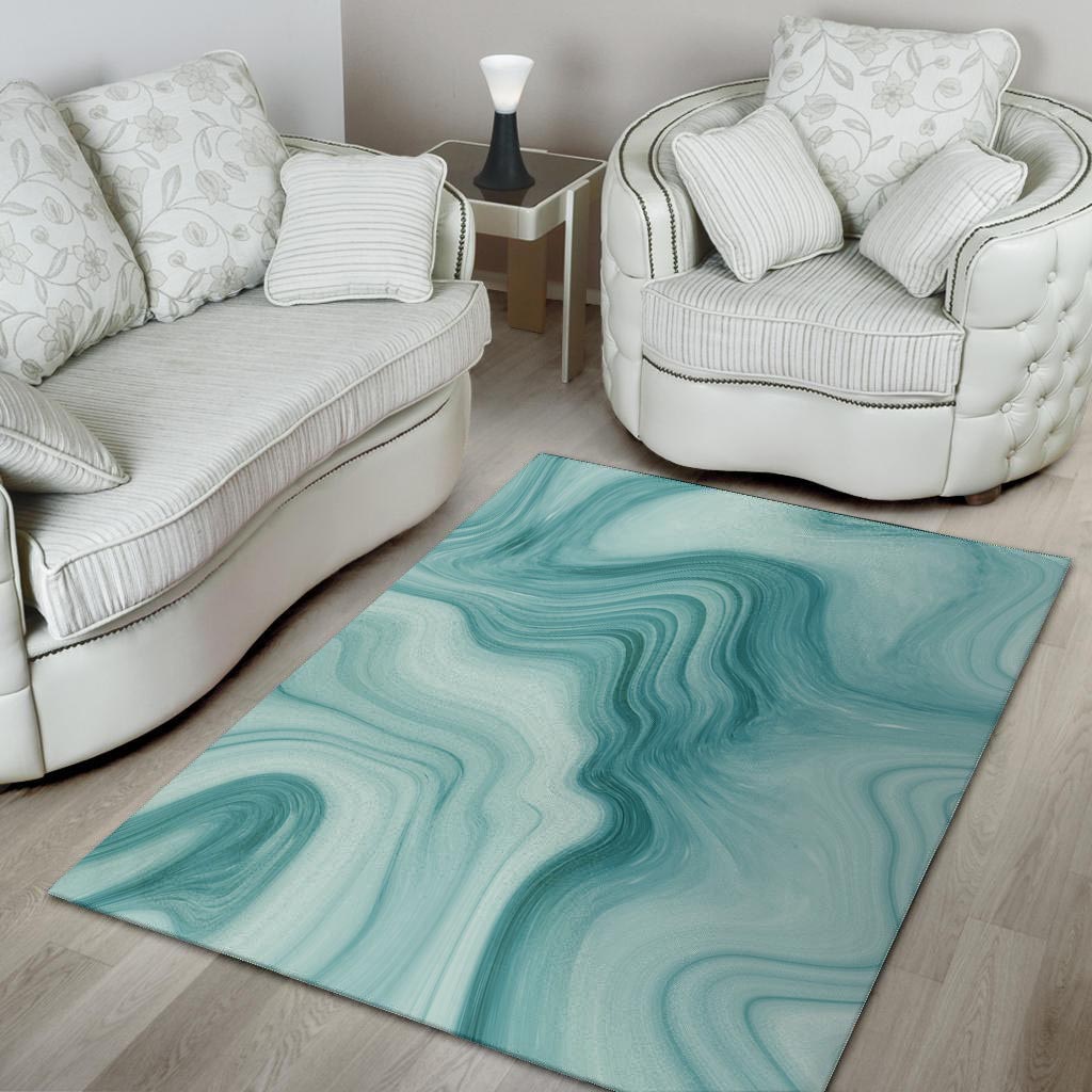 Green Ink Marble Floor Mat-grizzshop