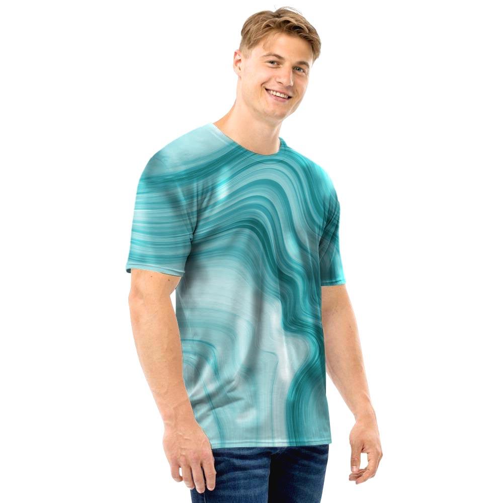 Green Ink Marble Men T Shirt-grizzshop