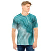 Green Ink Marble Men T Shirt-grizzshop