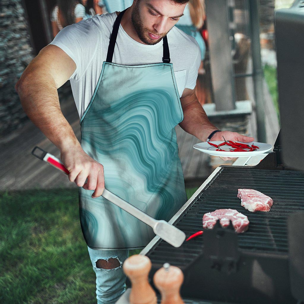 Green Ink Marble Men's Apron-grizzshop