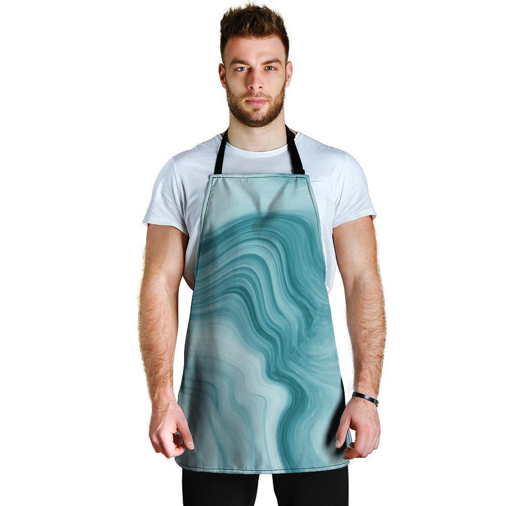 Green Ink Marble Men's Apron-grizzshop