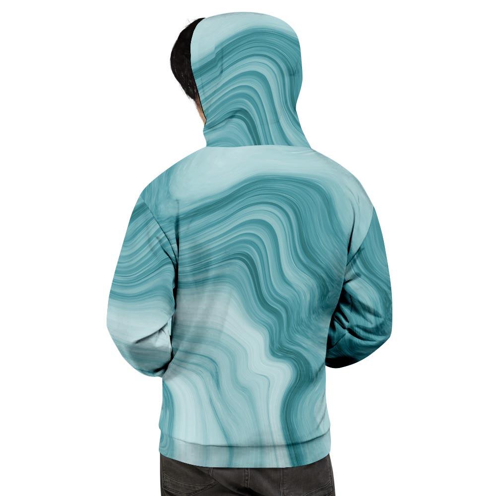 Green Ink Marble Men's Hoodie-grizzshop