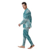 Green Ink Marble Men's Pajamas-grizzshop