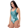 Green Ink Marble One Piece Swimsuite-grizzshop