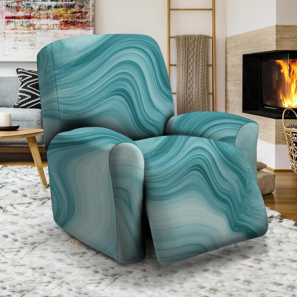 Green Ink Marble Recliner Cover-grizzshop