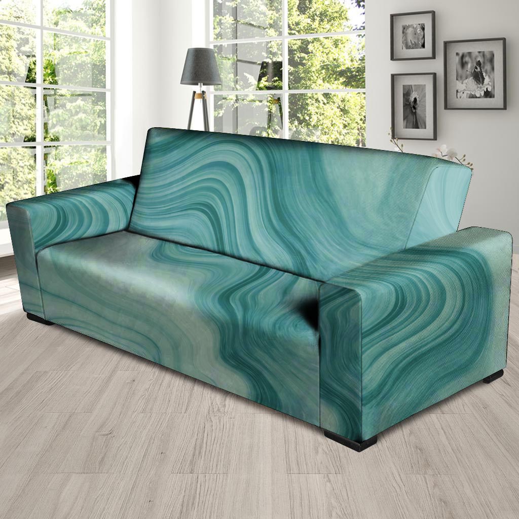 Green Ink Marble Sofa Cover-grizzshop