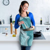 Green Ink Marble Women's Apron-grizzshop