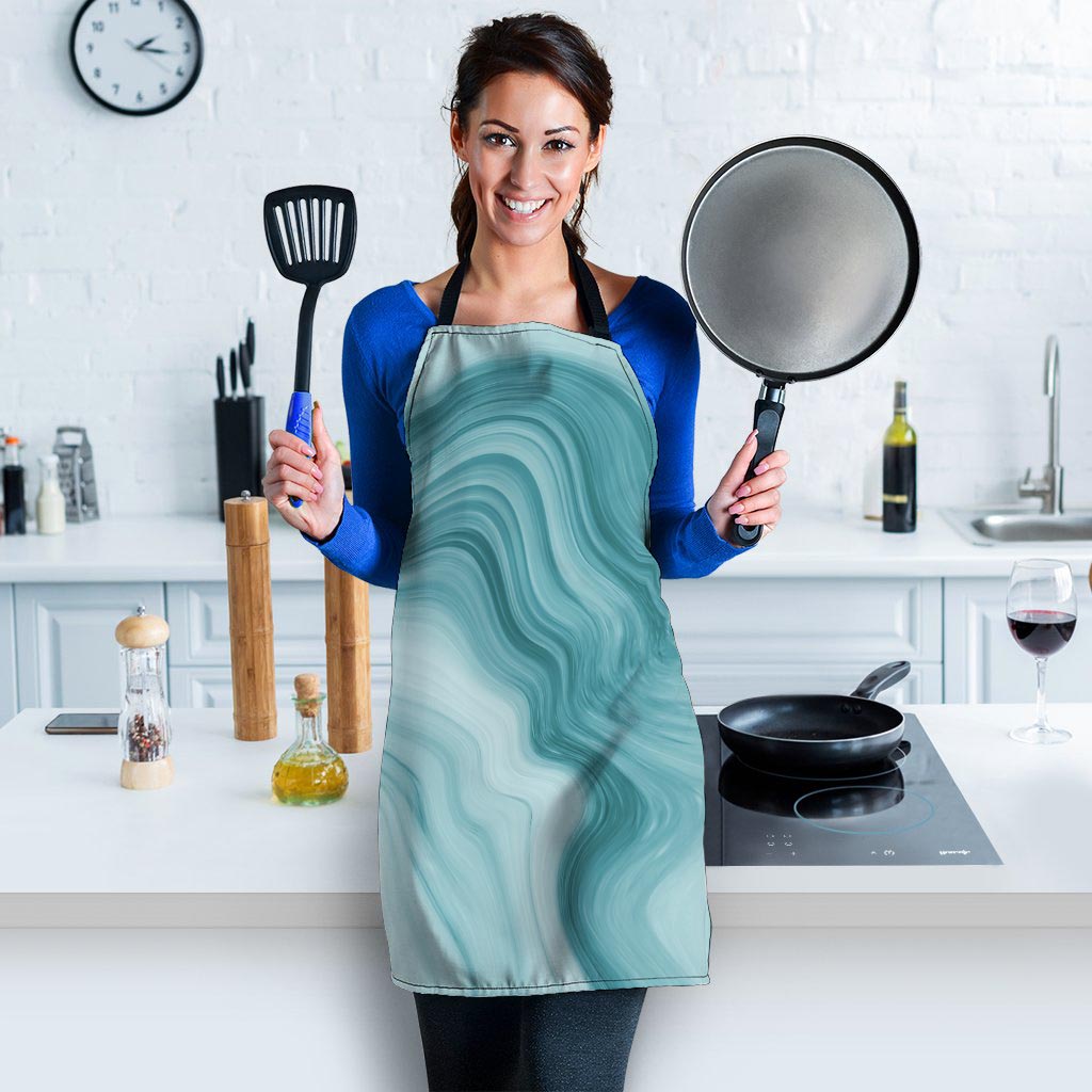 Green Ink Marble Women's Apron-grizzshop