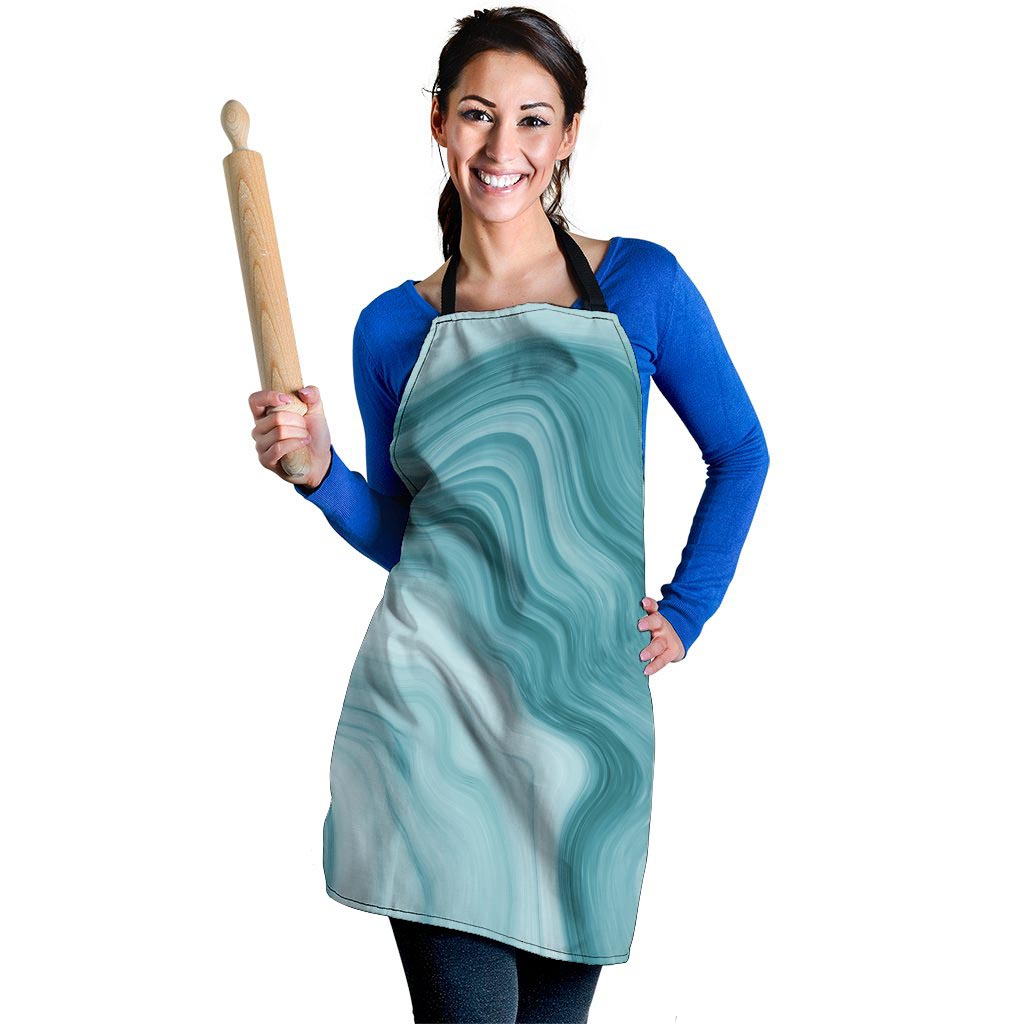 Green Ink Marble Women's Apron-grizzshop