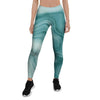 Green Ink Marble Women's Leggings-grizzshop