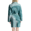 Green Ink Marble Women's Robe-grizzshop