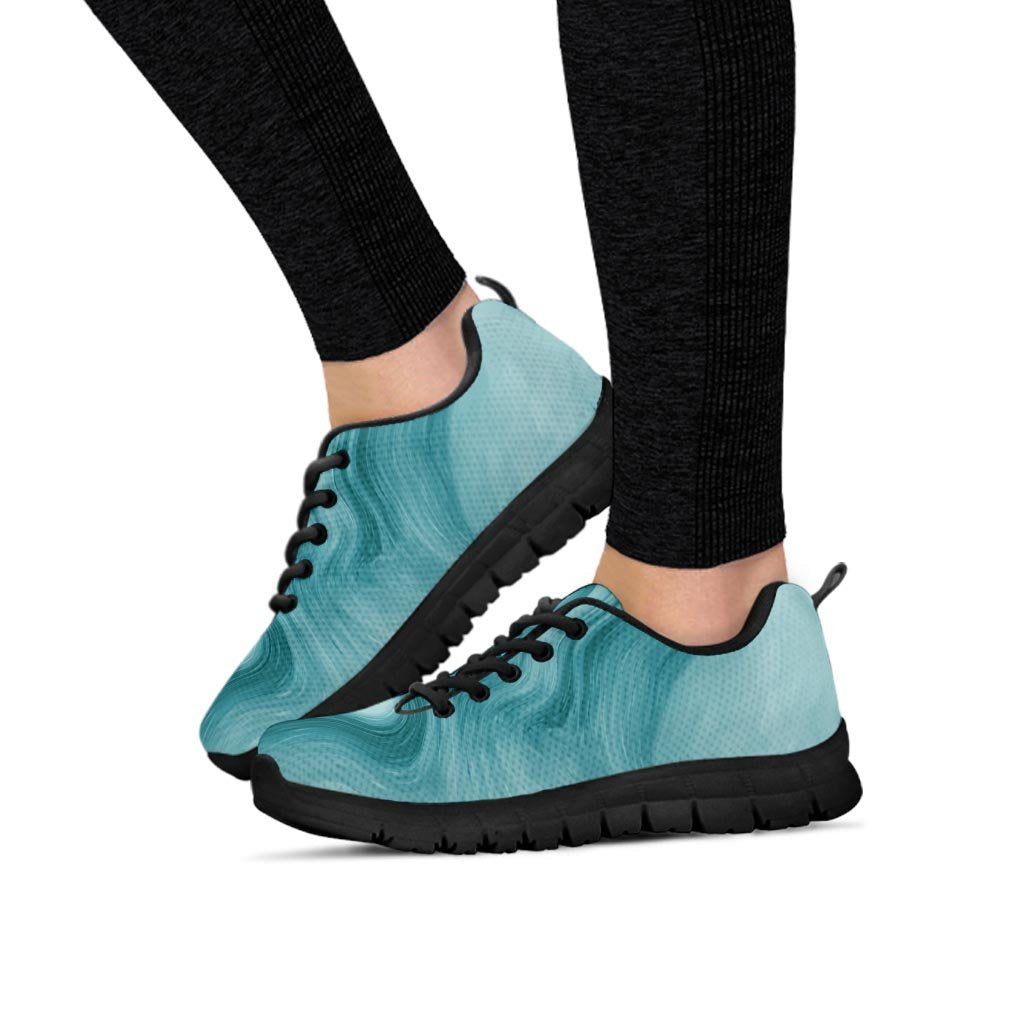 Green Ink Marble Women's Sneakers-grizzshop