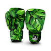 Green Leaf Print Boxing Gloves-grizzshop