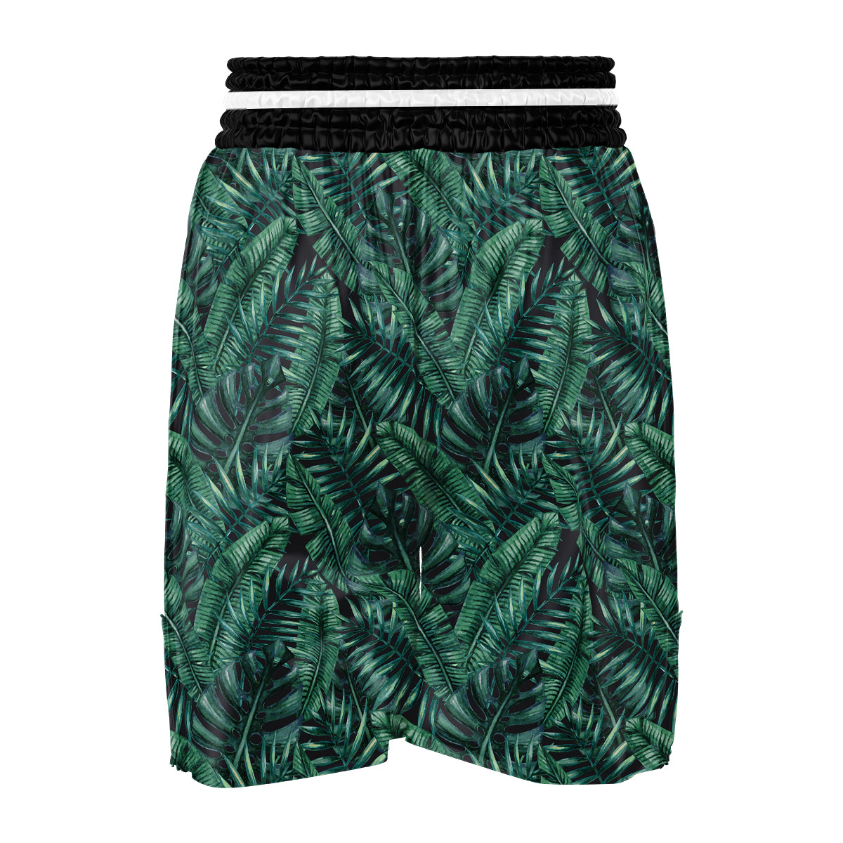 Green Leaf Tropical Print Pattern Boxing Shorts-grizzshop