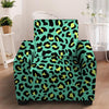 Green Leopard Armchair Cover-grizzshop