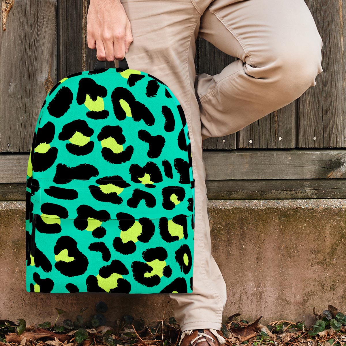 Green Leopard Backpack-grizzshop