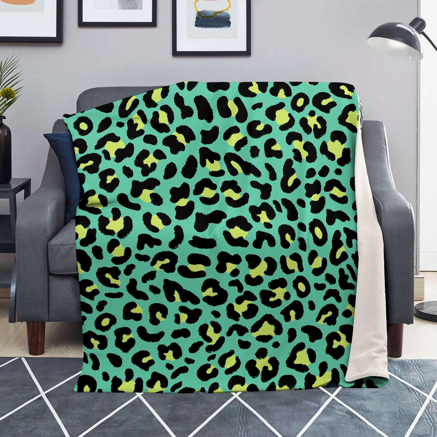 Green Leopard Blanket-grizzshop