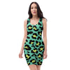 Green Leopard Bodycon Dress-grizzshop